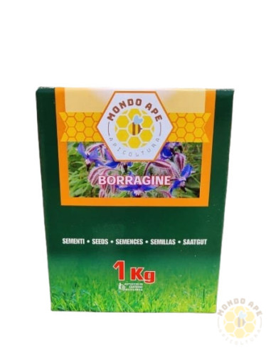 SEMENTI DI BORRAGINE BORAGO OFFICINALIS 1 KG PIANTA MELLIFERA PER API | MONDO APE