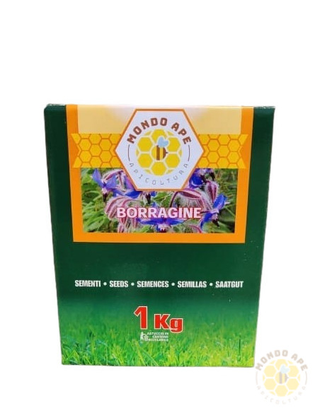 SEMENTI DI BORRAGINE BORAGO OFFICINALIS 1 KG PIANTA MELLIFERA PER API | MONDO APE