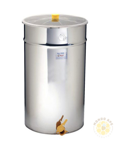 MATURATORE PER MIELE 400 KG INOX CON RUBINETTO E COPERCHIO | QUARTI