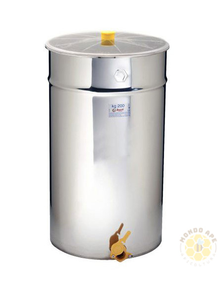 MATURATORE PER MIELE 400 KG INOX CON RUBINETTO E COPERCHIO | QUARTI