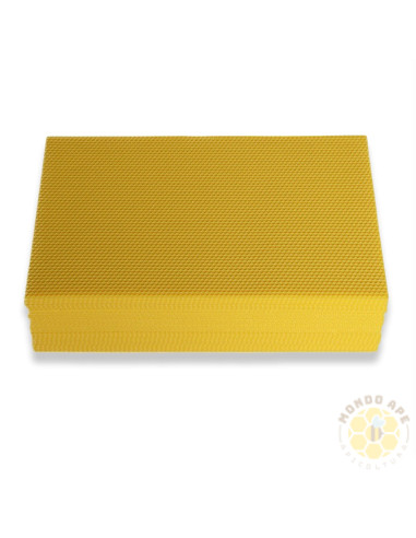 FOGLI CEREI LAMINATI DA NIDO 41X26 CM CERA ITALIANA 5 KG | MONDO APE