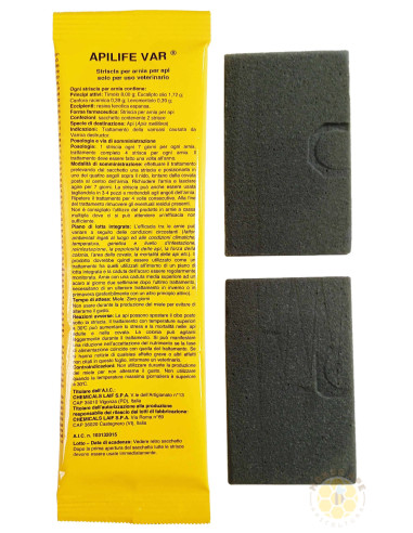 Api Life Var - Barrette di Timolo Biologiche per la lotta alla varroa