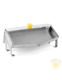 ESPOSITORE PORTA TELAINO FAVO MIELE IN ACCIAIO INOX CON RIENTRANZA 2