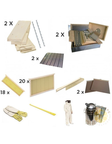 KIT AVVIO APICOLTURA NOMADISMO DA ASSEMBLARE 2 ARNIE 10 FAVI CON ACCESSORI | MONDO APE