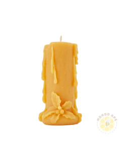 CANDELA CERO CON AGRIFOGLIO