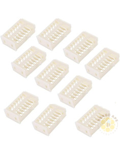 10 GABBIETTE BLOCCO COVATA CON ESTENSIONE IN PLASTICA PORTICINA INCLUSA