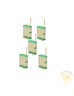 Gabbietta per il blocco covata in legno di Bamboo - Confezione da 5 Pz
