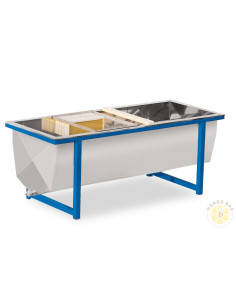 Vasca disopercolatrice in acciaio inox 90x200cm.