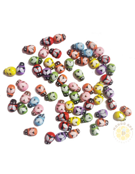 100 API IN LEGNO ADESIVE COLORI VARI PER BOMBONIERE | MONDO APE