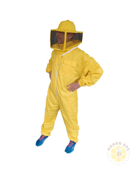 TUTA GIALLA IN COTONE CON MASCHERA ABBONDANTE