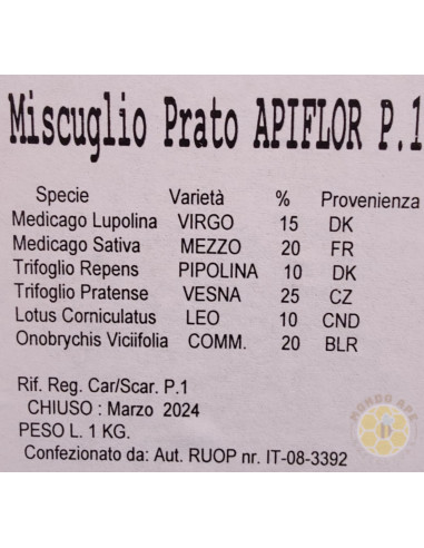 MISCUGLIO APISTICO PERENNE CAMPO DELLE API SACCO DA 10 KG