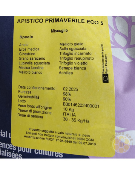 MISCUGLIO MELLIFERO POLIFLORALE ECOSCHEMA5 – SEMENTI MELLIFERE | MONDO APE