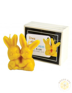 STAMPO PER CANDELA IN SILICONE DUE CONIGLIETTI