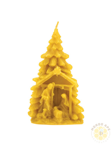 STAMPO PER CANDELA IN SILICONE ALBERO DI NATALE CON NATIVITA 