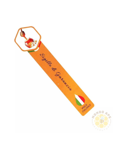SIGILLO DI GARANZIA PER VASETTO DA MIELE 10x1 5 cm 1000 ETICHETTE