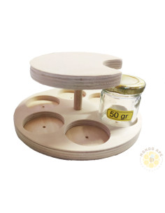 PORTA VASETTI CONFEZIONE GIREVOLE 6 VASETTI DA 50GR