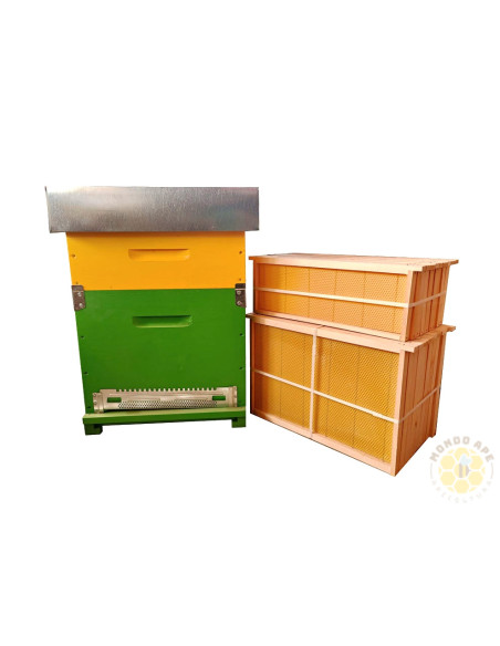 ARNIA CUBO VERNICIATA COMPLETA DI MELARIO CON TELAINI CERATI