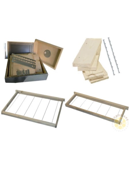 ARNIA BOX CUBO 10 FAVI CON MELARIO DA ASSEMBLARE E TELAINI FILATI | MONDO APE