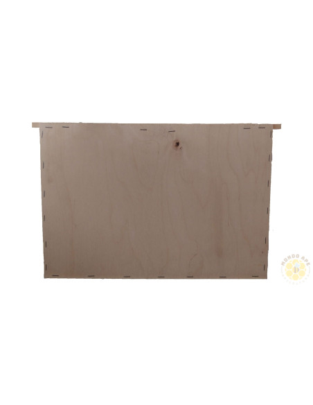 Nutritori a tasca in legno e masonite per nido