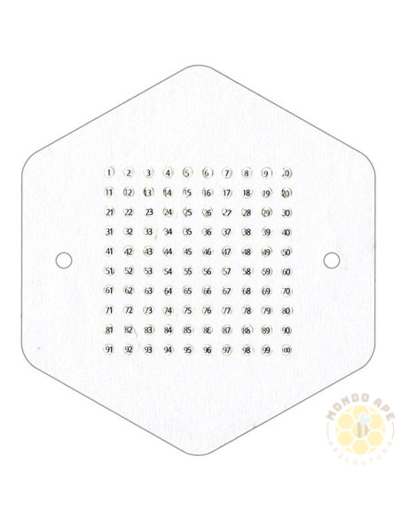 BOLLINI NUMERATI BIANCHI 1-99 PER MARCATURA REGINE API | MONDO APE