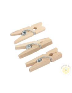 MOLLETTINA CLIP IN LEGNO DECORATIVA 50 PZ