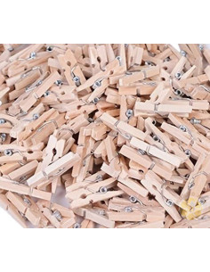 MOLLETTINA CLIP IN LEGNO DECORATIVA 50 PZ 2
