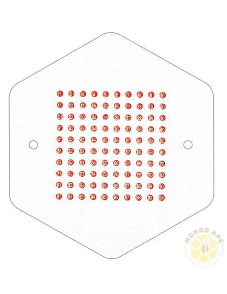 BOLLINI NUMERATI ROSSI 1-99 PER MARCATURA REGINE API | MONDO APE