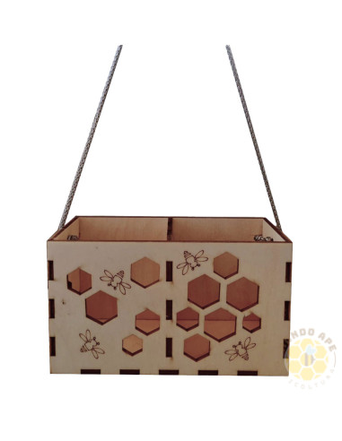 BOX CON CORDONCINO PER 2 VASETTI MIELE 250 G MOTIVO ALVEARE | MONDO APE