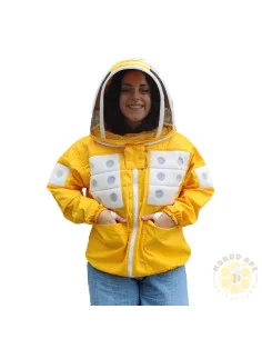 CAMICIOTTO SEMIVENTILATO LEGGERO CON MASCHERA A CAPPUCCIO GIALLO | MONDO APE