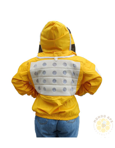 CAMICIOTTO SEMIVENTILATO LEGGERO CON MASCHERA A CAPPUCCIO GIALLO | MONDO APE