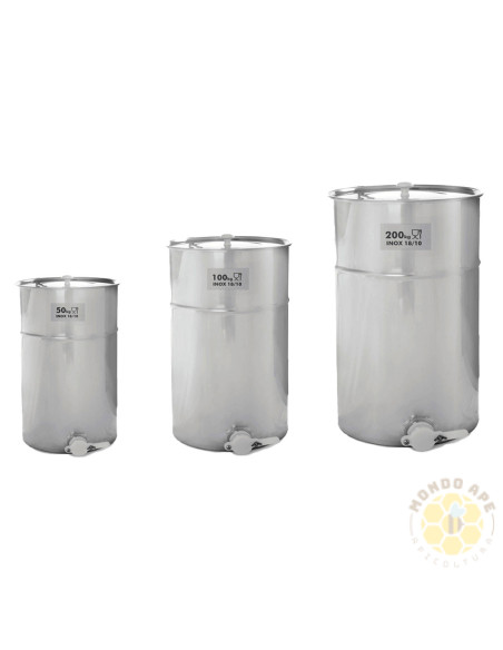 MATURATORE 50KG in ACCIAIO INOX con RUBINETTO e COPERCHIO MATURATORE 50KG in ACCIAIO INOX con RUBINETTO e COPERCHIO