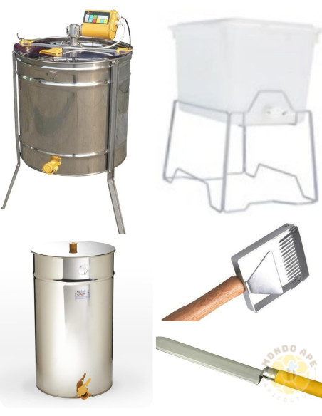 KIT SMELATURA SMELATORE MOTORIZZATO 18 FAVI E MATURATORE INOX 200 KG | MONDO APE