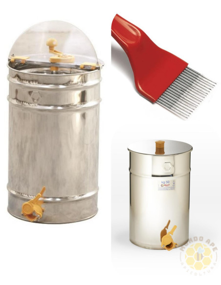 KIT SMELATURA 4 FAVI CON MATURATORE INOX 50 KG | MONDO APE