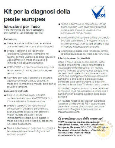 KIT DIAGNOSI RAPIDA PESTE EUROPEA VITA PER API | MONDO APE