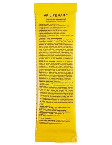 Api Life Var - Barrette di Timolo Biologiche per la lotta alla varroa