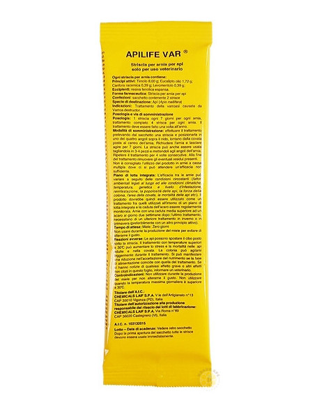 Api Life Var - Barrette di Timolo Biologiche per la lotta alla varroa