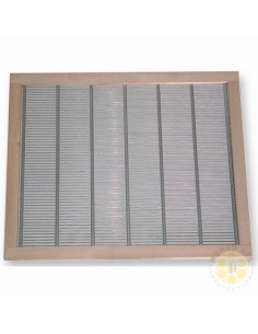 Escludi Regina a Griglia 43x50 cm con Cornice in Legno | Per Arnia 10 Favi