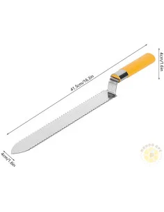 COLTELLO LAMA SEGHETTATA 28 CM IN ACCIAIO INOX CON MANICO IN TEFLON | MONDO APE 2