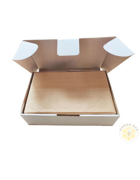 FOGLI CEREI PER MELARIO 41X13 CM CERA ITALIANA 5 KG | MONDO APE