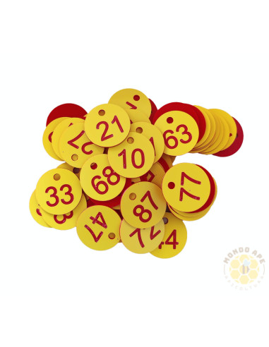 BOLLINI NUMERATI 1-100 PER ALVEARI E IDENTIFICAZIONE | MONDO APE