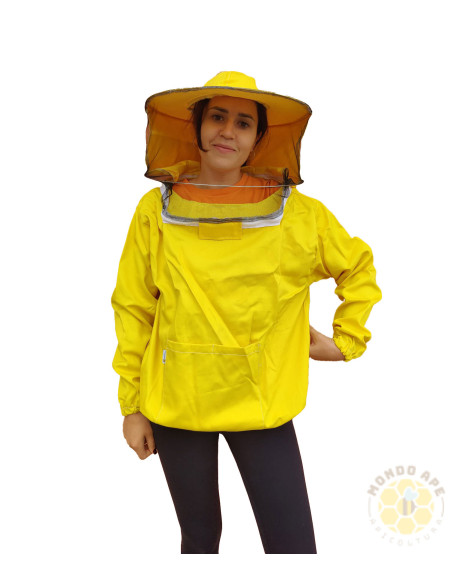 CAMICIOTTO IN COTONE CON MASCHERA ROTONDA E VELO AD ALTA VISIBILITA 