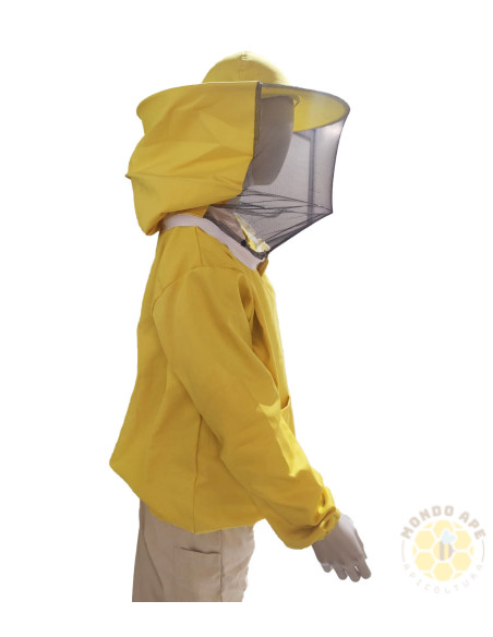 CAMICIOTTO IN COTONE CON MASCHERA ROTONDA E VELO AD ALTA VISIBILITA 
