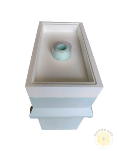 ARNIA IN POLISTIROLO COMPLETA DI COPERCHIO NUTRITORE E MELARIO