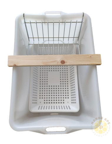 Vasca disopercolatrice in plastica con coperchio e rubinetto