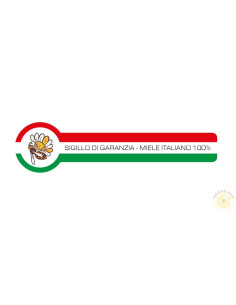 SIGILLO DI GARANZIA TRICOLORE MIELE ITALIANO PER VASETTO MIELE GRANDE 