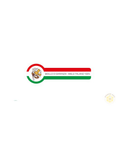 SIGILLO DI GARANZIA TRICOLORE MIELE ITALIANO PER VASETTO MIELE PICCOLO 