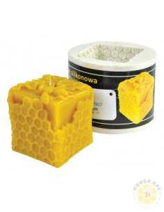 STAMPO PER CANDELA IN SILICONE CUBO CON CELLE