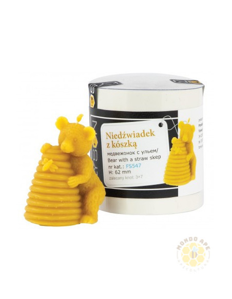 STAMPO PER CANDELA IN SILICONE ORSO CON BUGNO D API