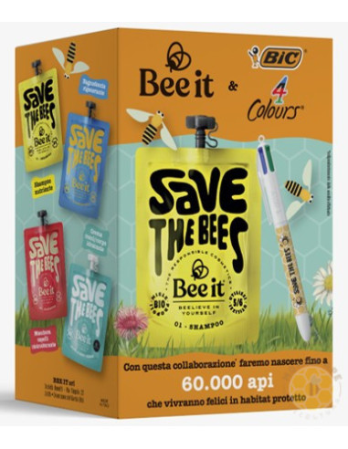 KIT BIC SAVE THE BEES 4 PRODOTTI 50ML E PENNA BIC