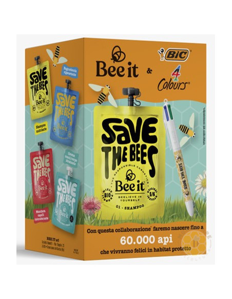 KIT BIC SAVE THE BEES 4 PRODOTTI 50ML E PENNA BIC